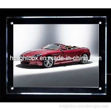 Wall Mounted LED Acrylic Crystal Slim Lightbox with Screw